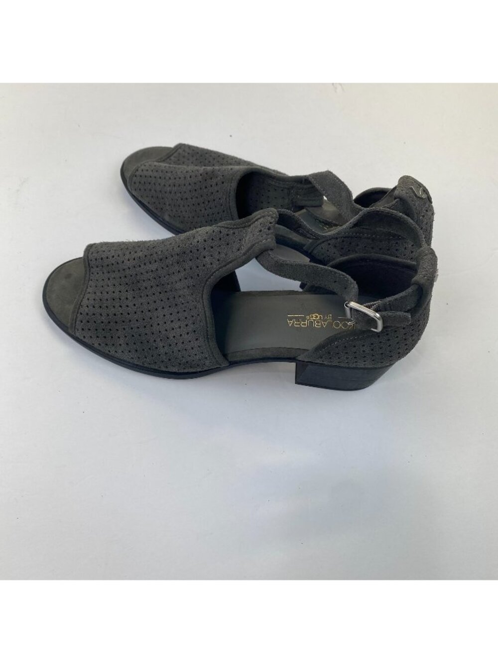 Koolaburra UGG Ashlyn Gray Suede Strappy Sandals Shoes Mary Jane Casual SZ 10